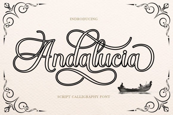 Andalucia Outline Font for Elegant Web Design