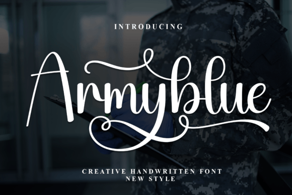 Armyblue Font: Elegant Script for Small Business Branding