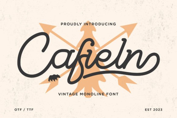 Cafieln Font Review: Vintage Monoline Charm for Branding