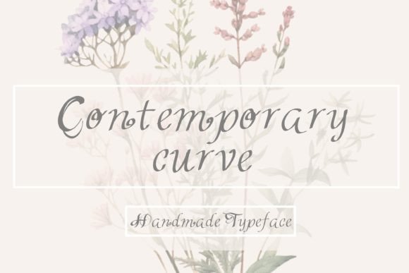 Contemporary Curve Font for Handmade Products