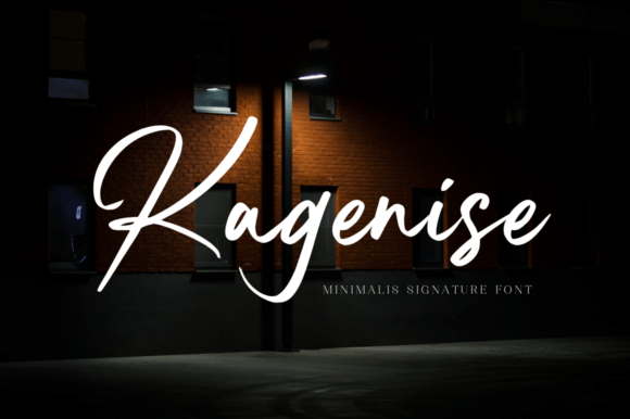 Kagenise Font: Elegant Script for Handmade Products