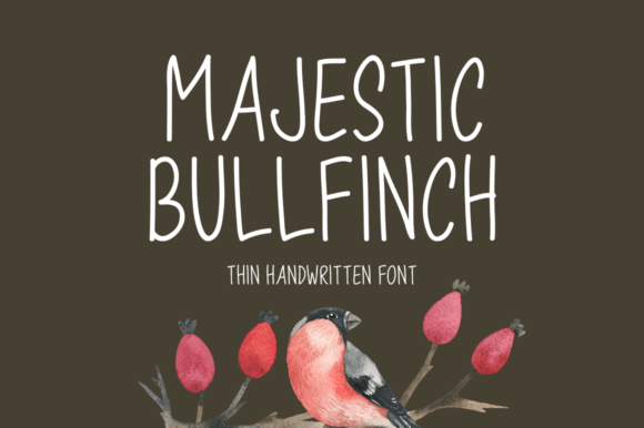 Majestic Bullfinch Font for Handmade Labels