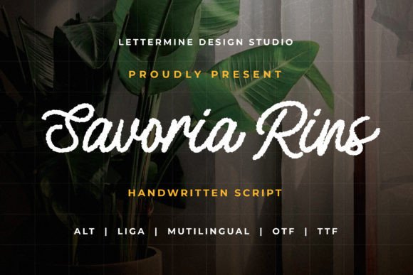 Savoria Rins Font: Organic Script for Authentic Branding